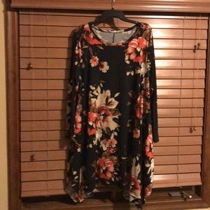 Black Floral Tunic